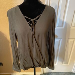 Charlotte Russe Green Blouse
